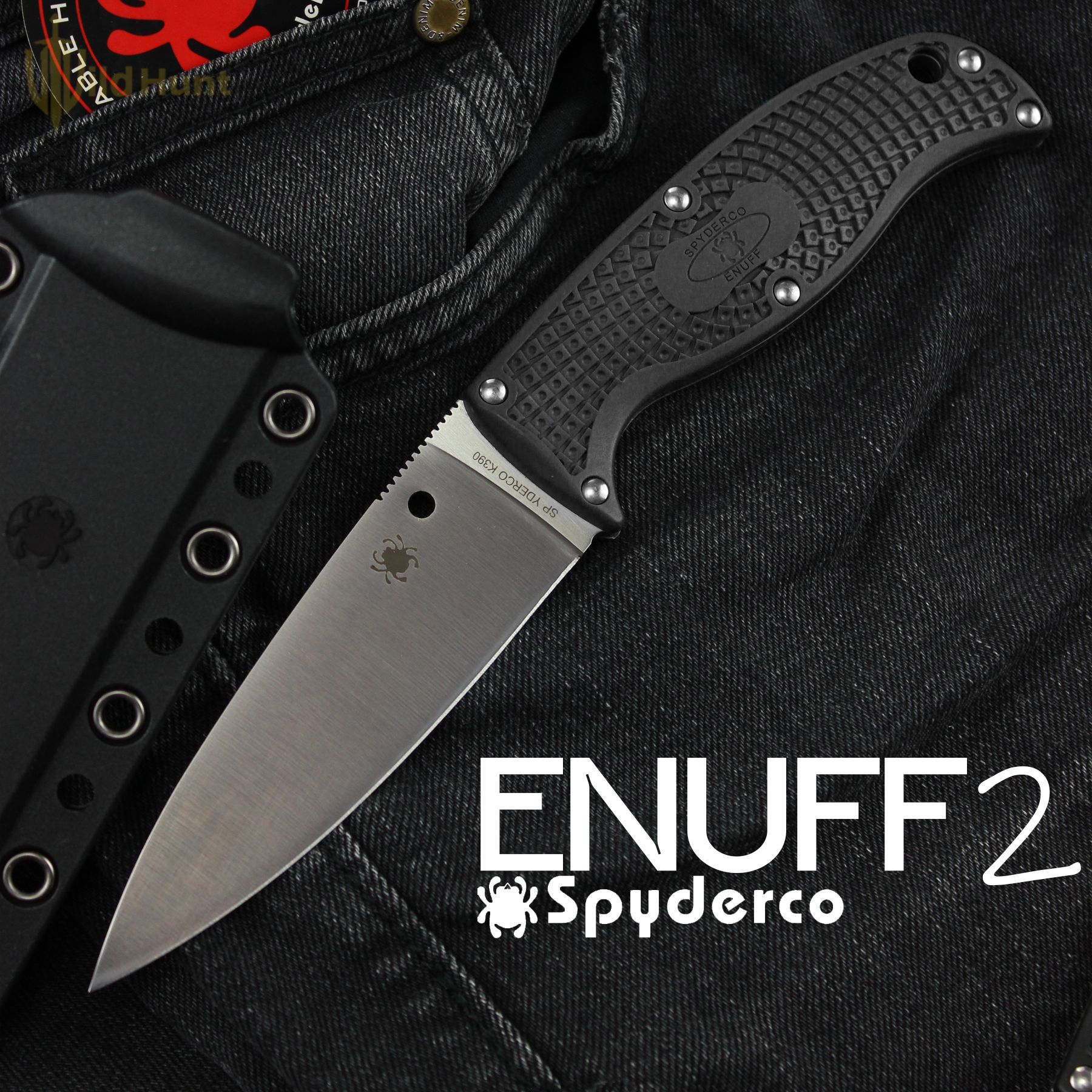 Ножи с фиксированным клинком Spyderco Enuff 2 Black