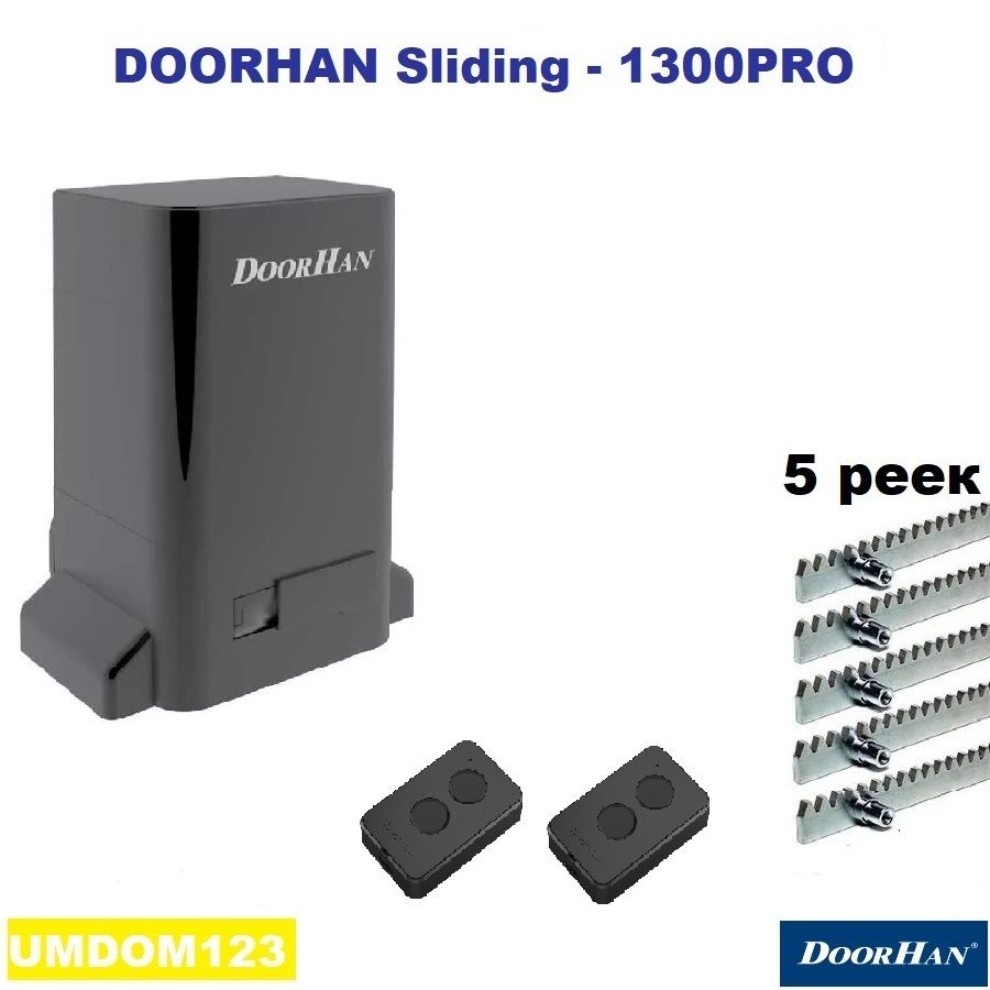 DoorHanSLIDING-1300PROkr5(серия"PRO")автоматикадляворотдо1300кг:привод,двапульта,5реек