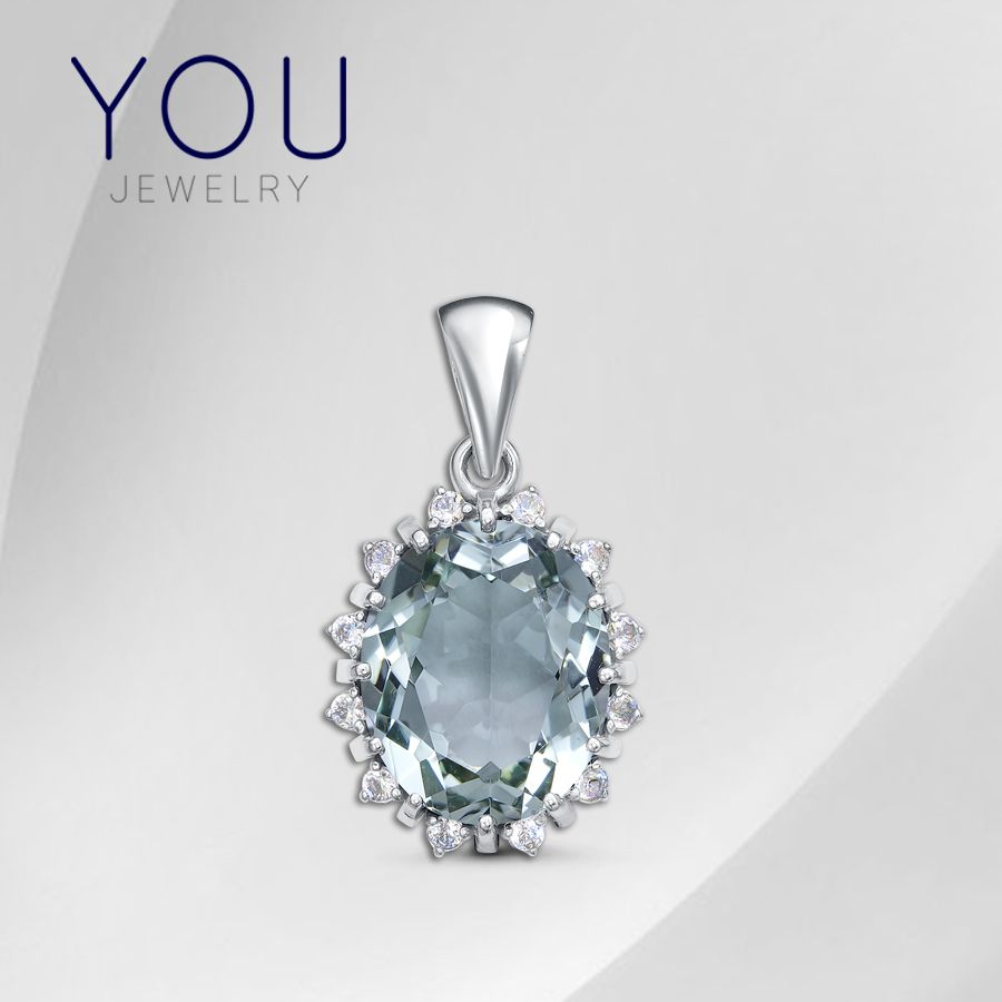 YOU jewelry Подвеска серебро 925 с крупным камнем