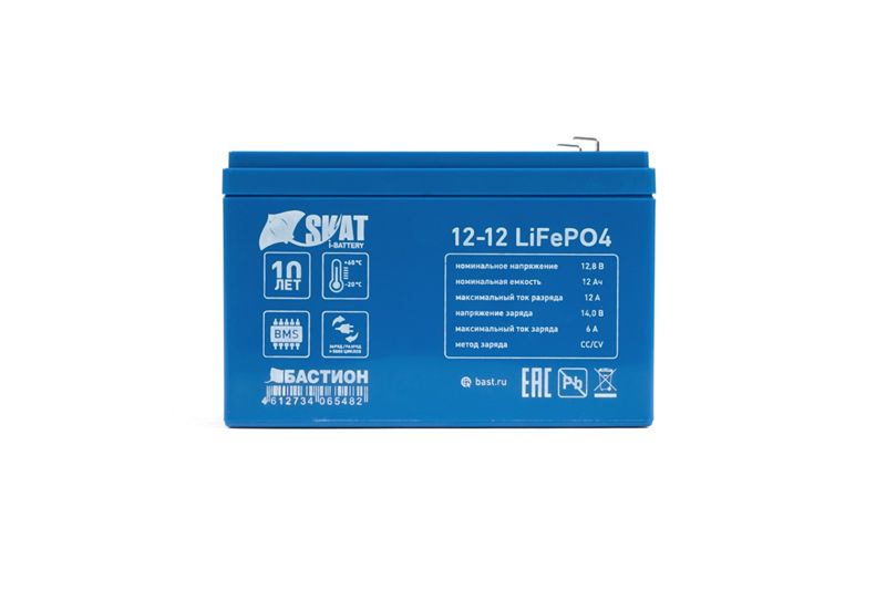 АккумулятордляибпБастион,12В,12Ач,F2,Skati-Battery12-12LiFePO4