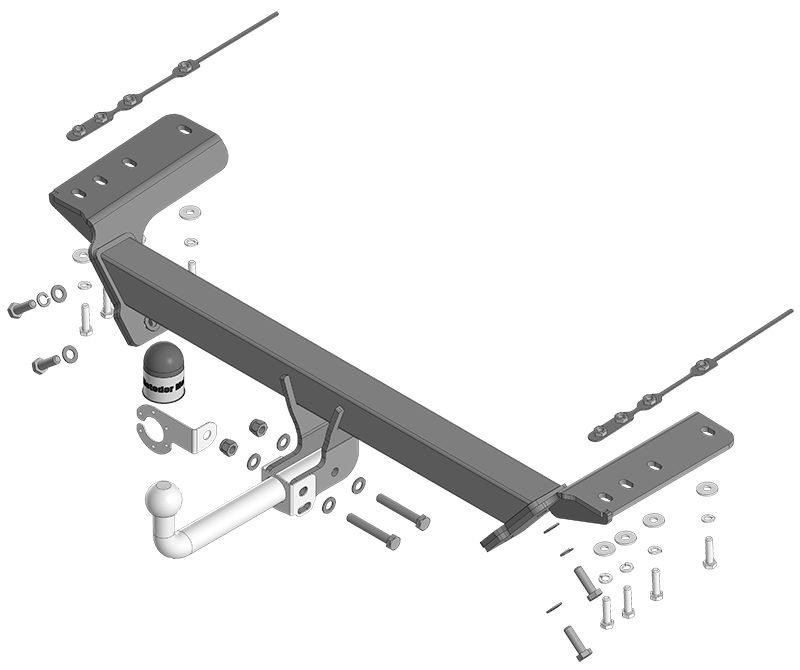 Фаркоп Motodor Exeed RX с 2023 г. (оцинк. Шар) арт.99015-A