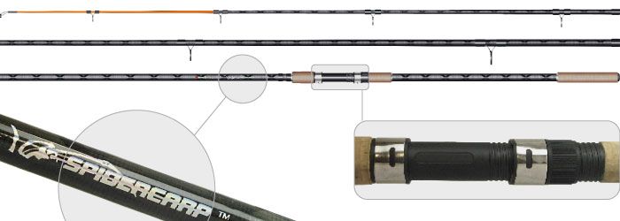 Удилище штекерное угольное карповое 3 колена S Master 1831 Spidercarp 4,2 м