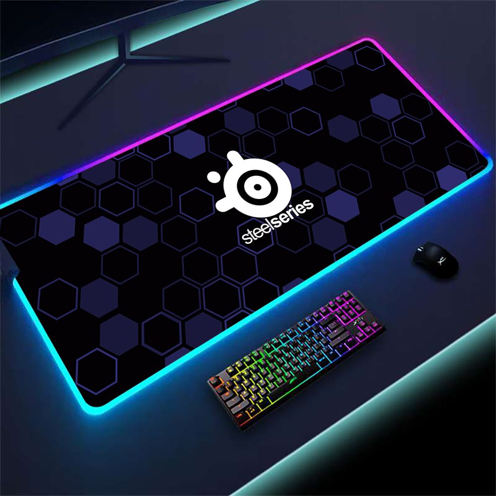 SteelSeries Игровой коврик для мыши 4896565, XXL, серый металлик, белый