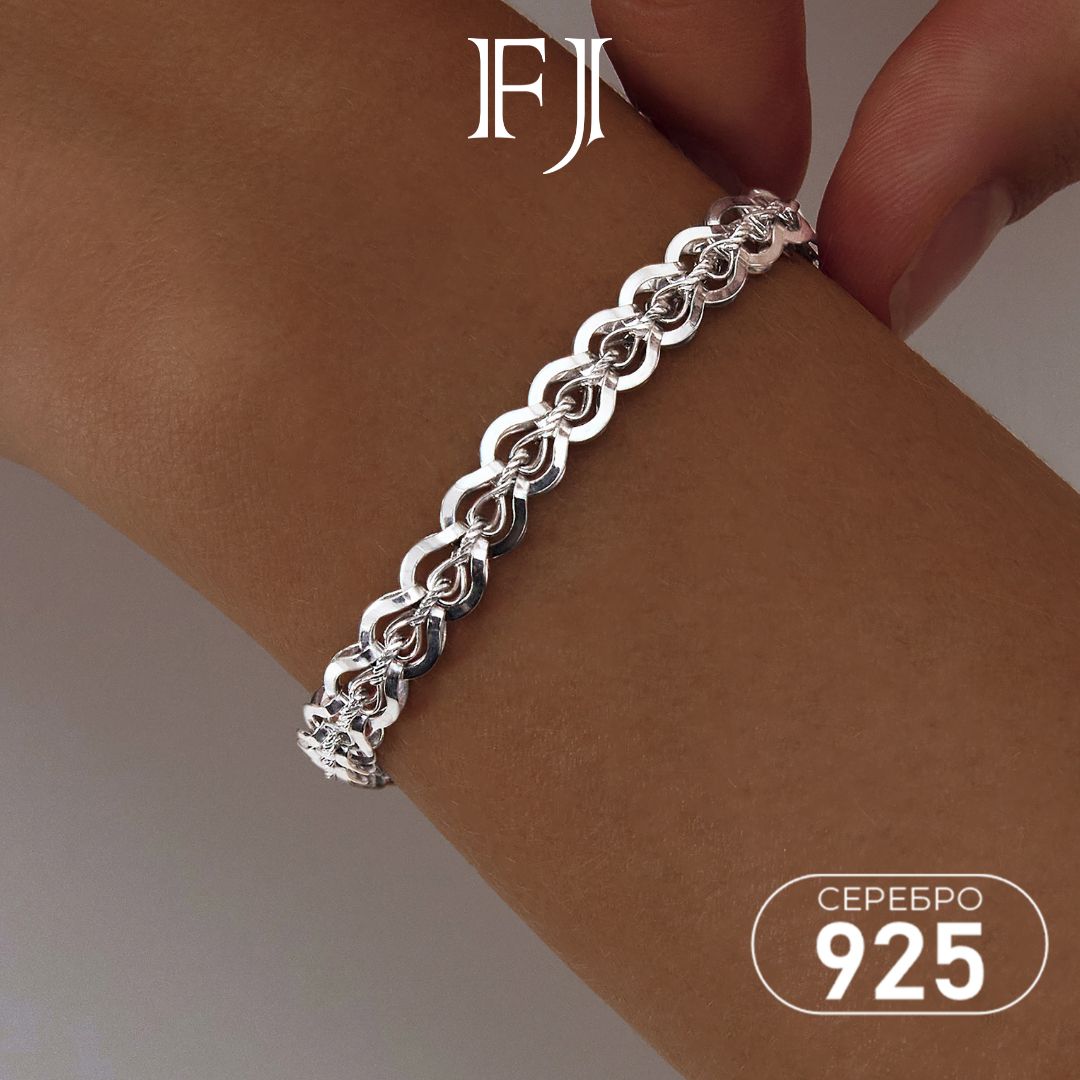 F-Jewelry Браслет на руку серебро 925 широкий