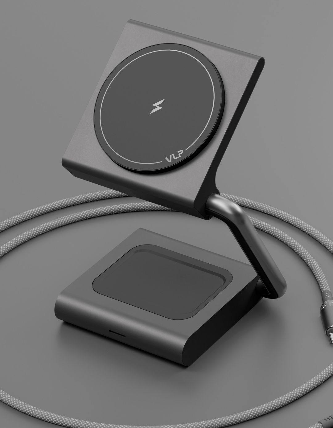 Беспроводное зарядное устройство "vlp" Zen Charger, серое / беспроводная зарядка / док станция