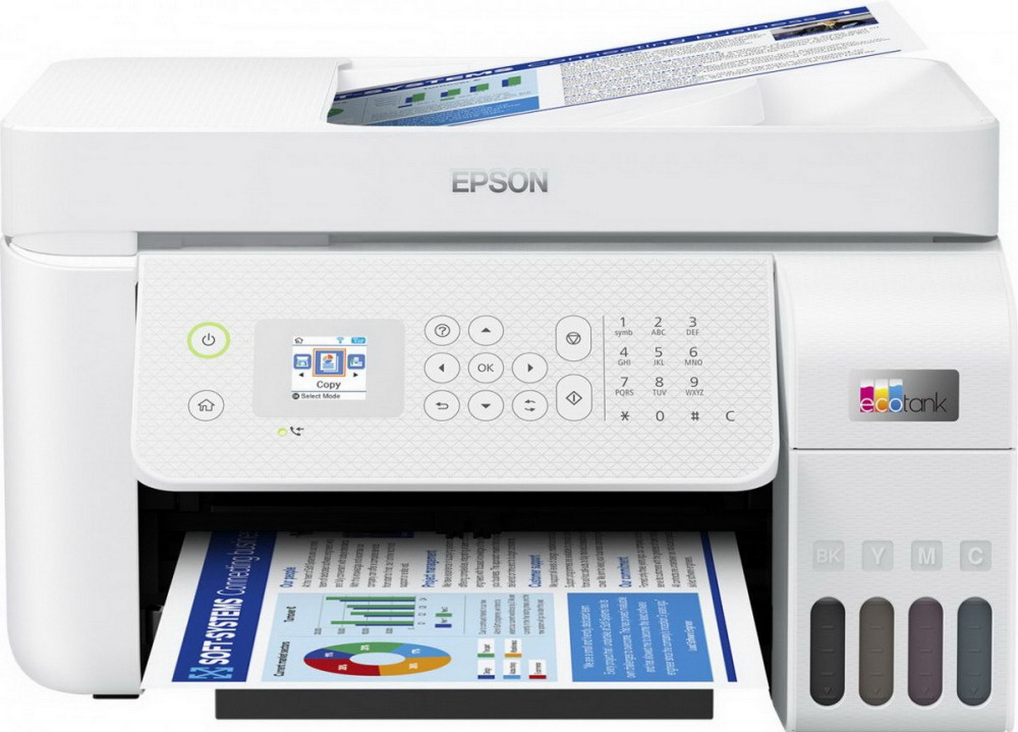 Epson МФУ Струйное L5296, белый