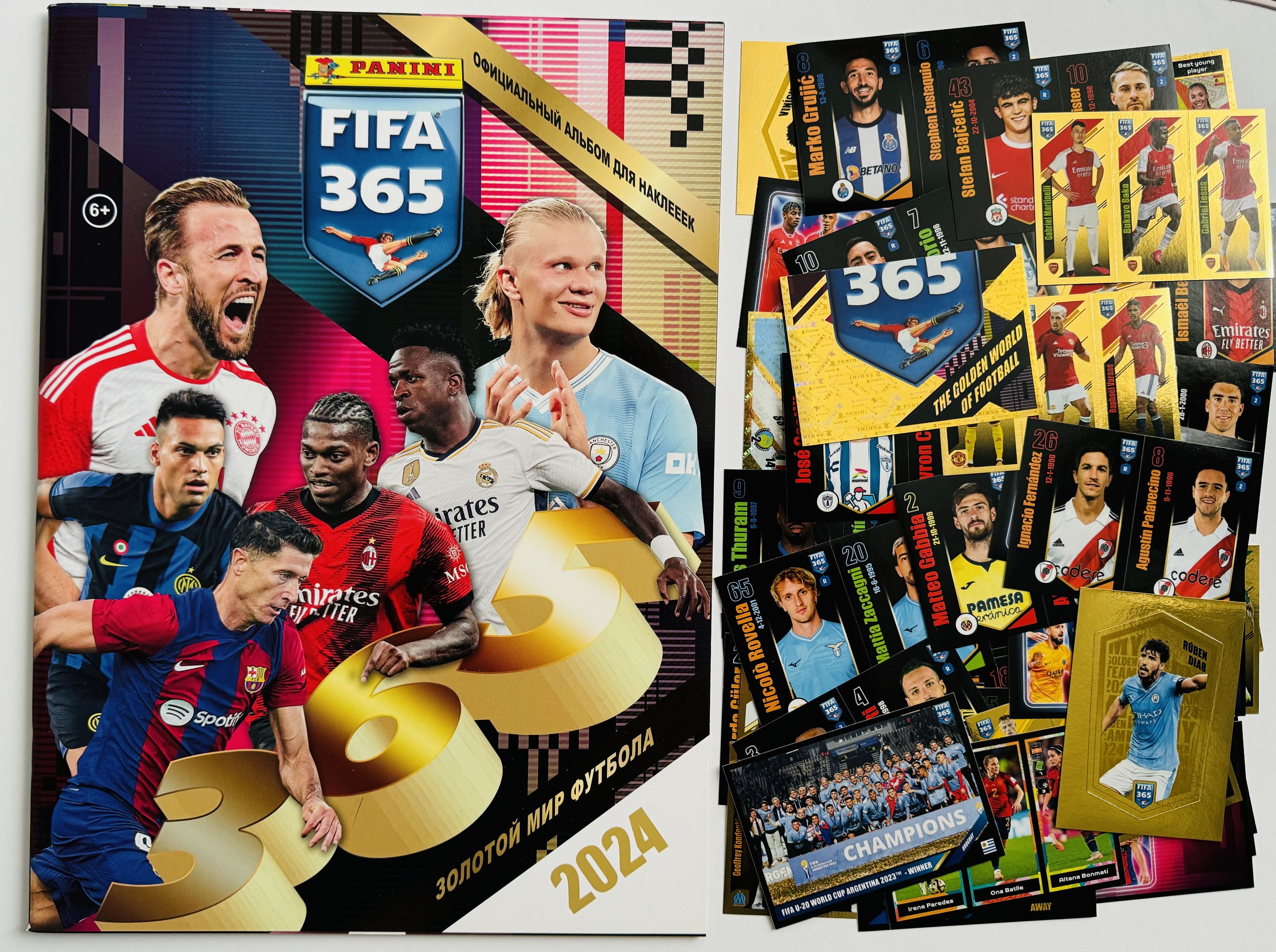 PANINI FIFA 365 2024 пустой альбом + 50 стикеров