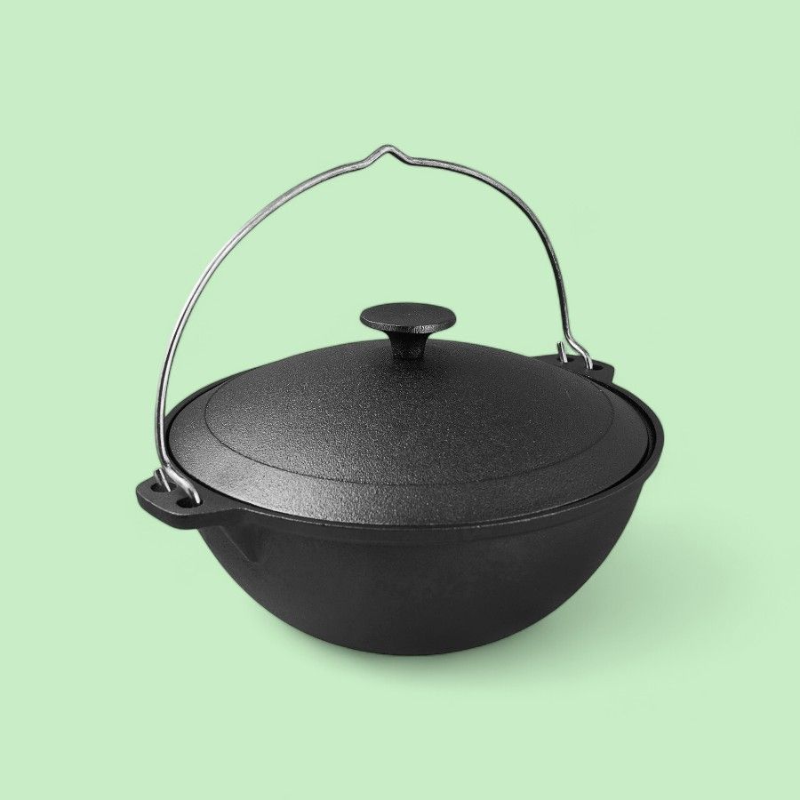 Казан MY REAL IRON COOK Tradition чугунный, с крышкой, 12 л