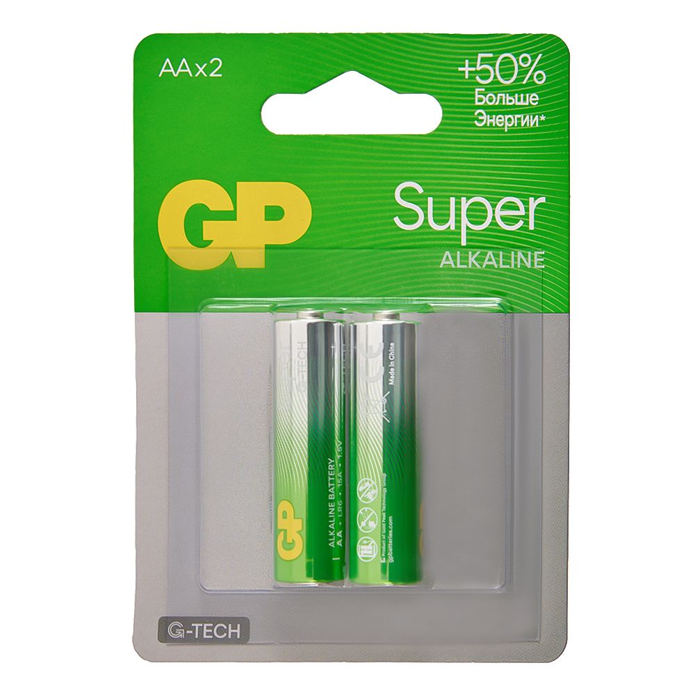 БатарейкиGPSUPERALKALINEАA2штGP15AA21-2CRSBC220/160