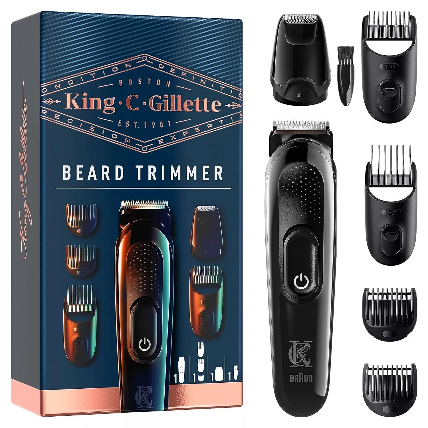 BraunТриммердлябородыиусовKingC.Gillette