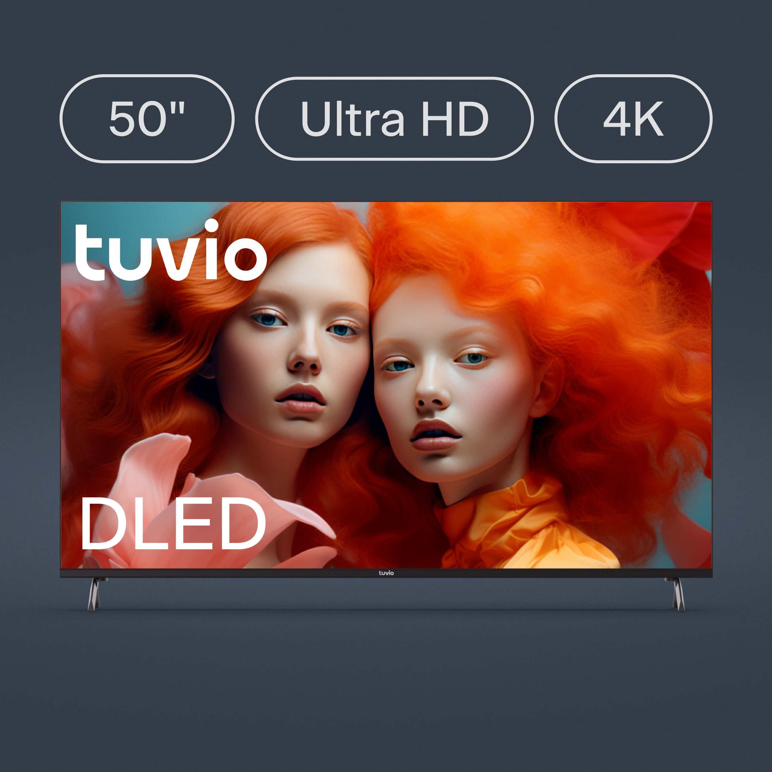 Tuvio Телевизор 50" 4K UHD, черный