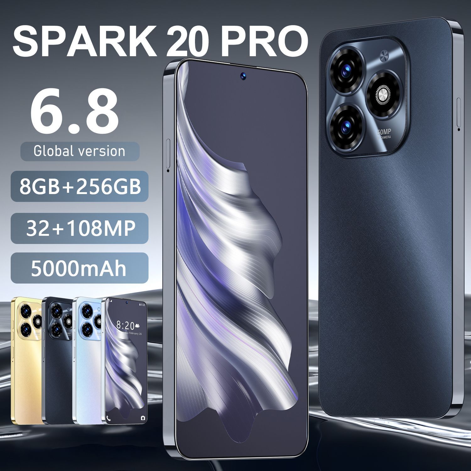 СмартфонSpark20ProРостест(EAC)8/256ГБ,черный