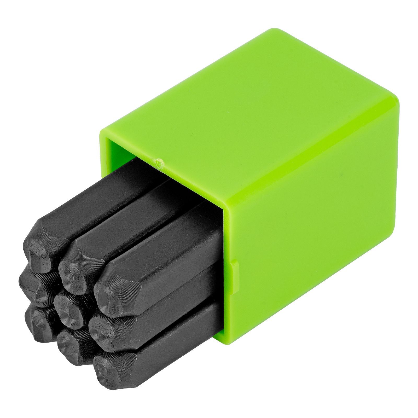 Клейма ударные цифровые СИБРТЕХ, 5 мм, цифры 0-9, оксидированная среднеуглеродистая сталь, пластиковый короб, набор клейм по металлу, 18844