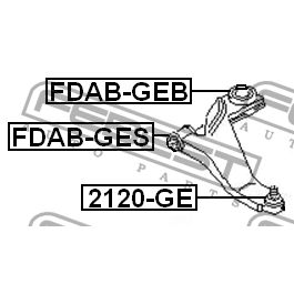 Сайлентблок FDAB-GEB FEBEST FDAB-GEB