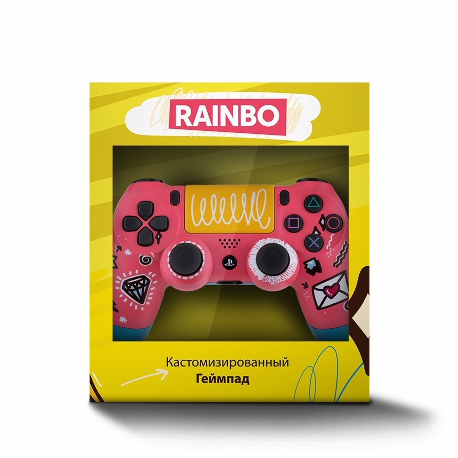 КастомизированныйГеймпадPlayStation4RainboDualShock4v2SweetWirelessControllerPS4.Товаруцененный