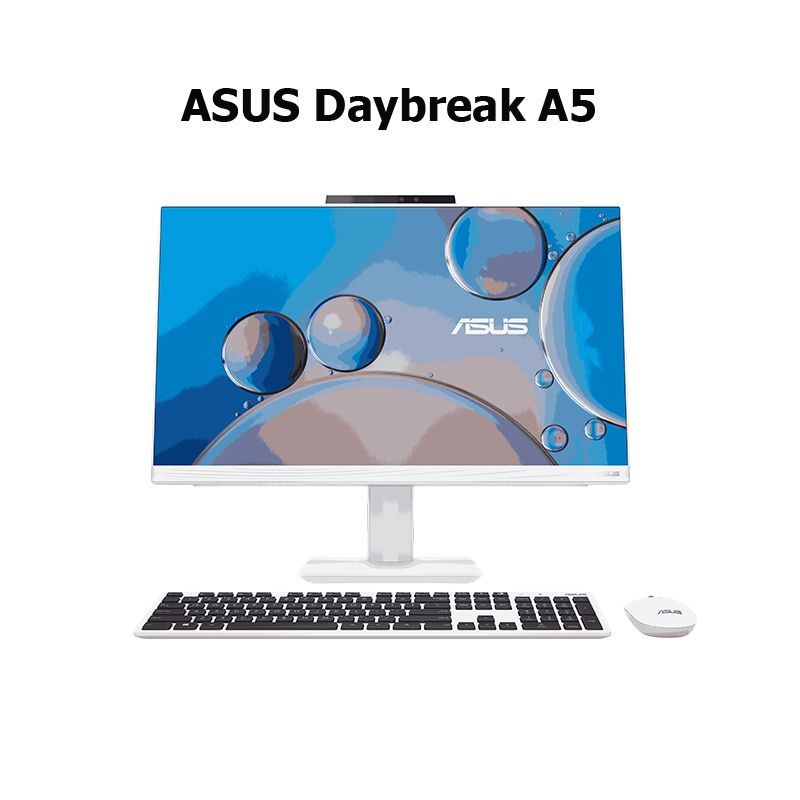 ASUS 27" Моноблок ASUS Daybreak A5 (Intel Core i5-1340P, RAM 16 ГБ, SSD 512 ГБ, Intel Iris Xe Graphics, Windows 11 Home), белый, Английская раскладка