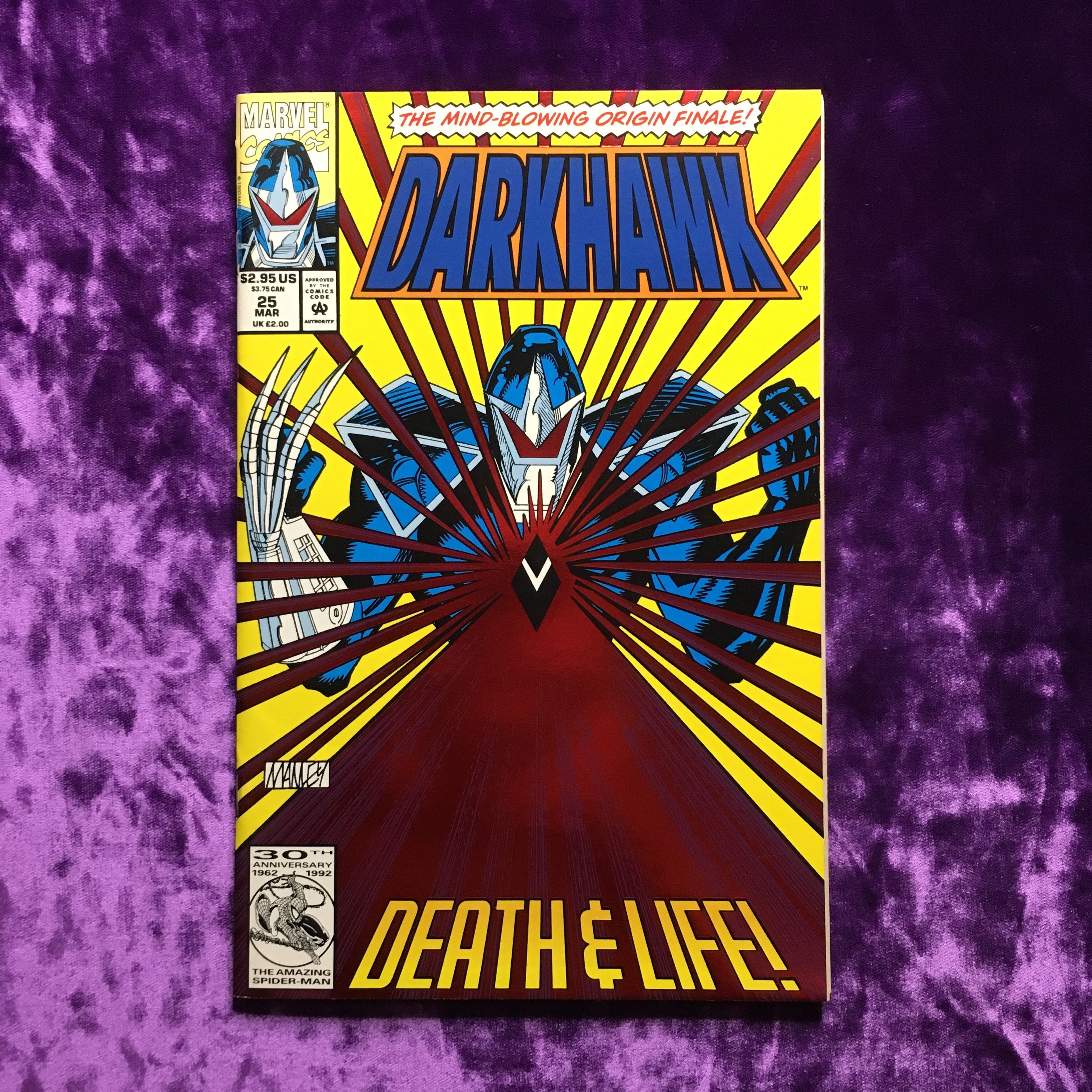 Darkhawk. Death and Life. Vol. 1 No 25 MAR 1993. Оригинальный комикс на английском языке