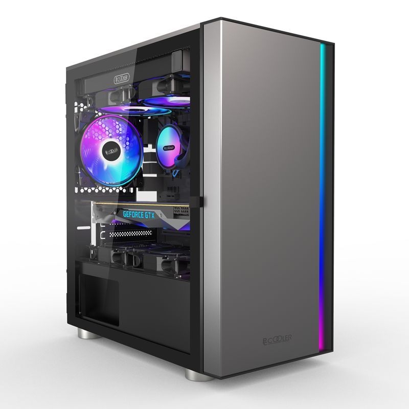 PCCOOLERКомпьютерныйкорпусКорпусLM300ARGBBK,черный(LM300ARGBBK)