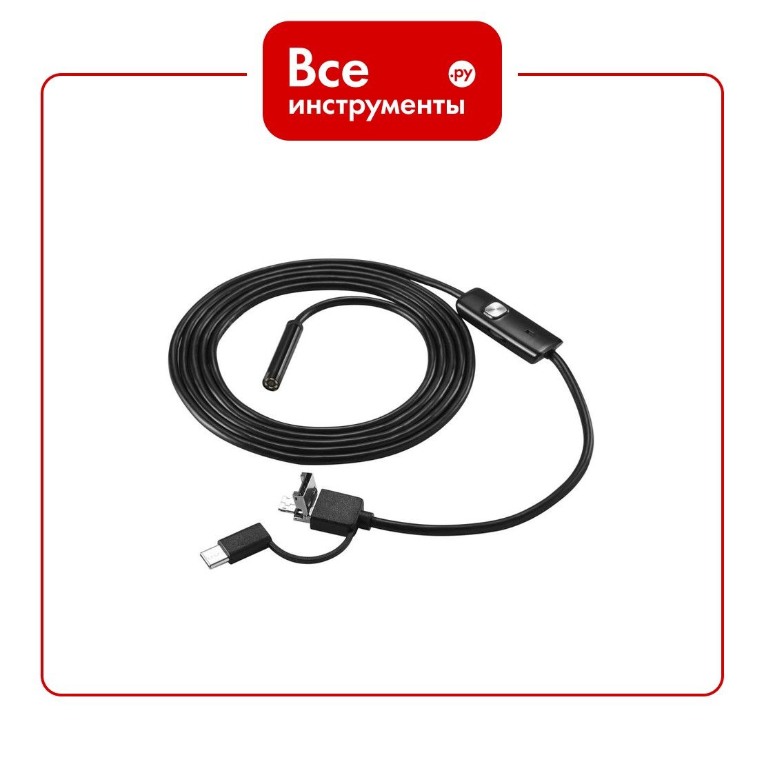 Водонепроницаемый эндоскоп DEKO WEC-1 1м, Micro USB, USB, Type-C 065-0153