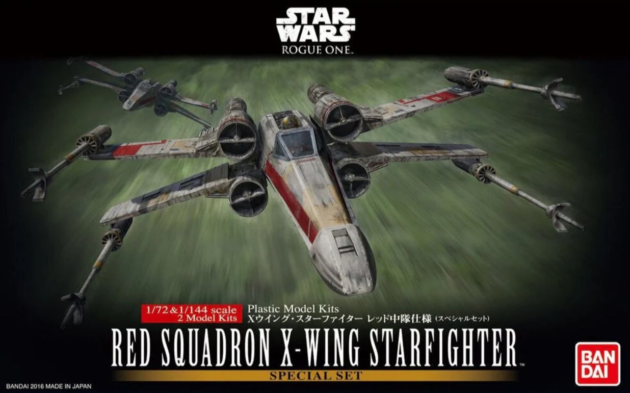 Bandai Star Wars 0210522 1/72 и 1/144 Red Squadron X-Wing Starfighter. Специальный сет