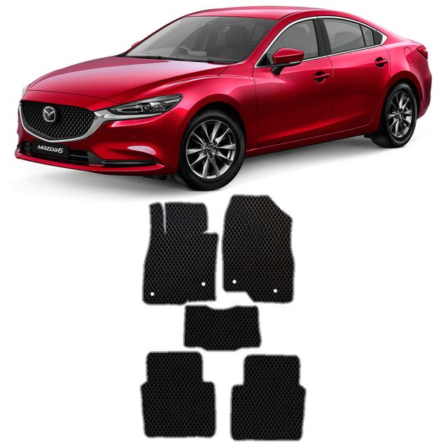 Коврики автомобильные из EVA в салон для Mazda 6 GL Мазда 6 ГЛ 6ГЛ 6GL Джи Л ( 2017 2018 2019 2020 2021 2022 2023 г.в)