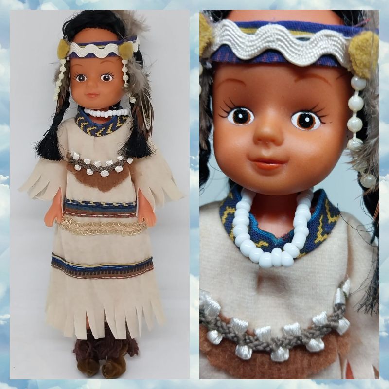 1960г. Кукла винтажная. Carlson Dolls,США индеец. 20 см.