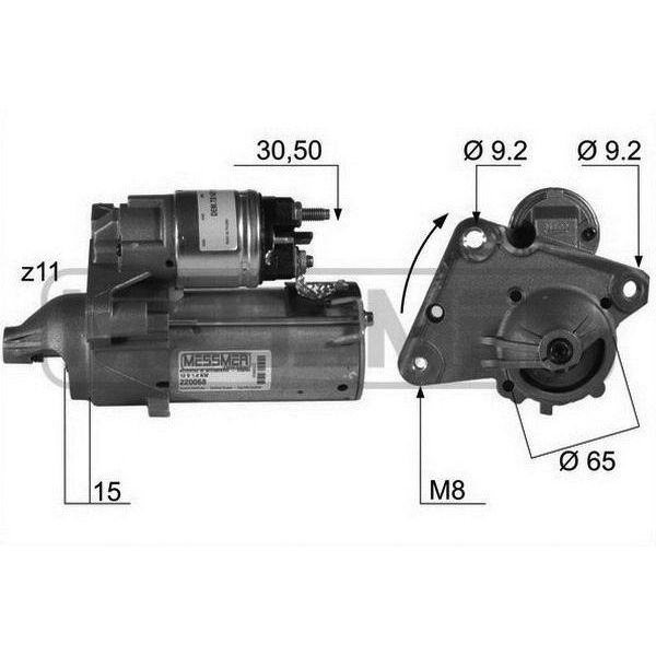 Стартер PEUGEOT/CITROEN 1.6HDi 220068 ERA 220068