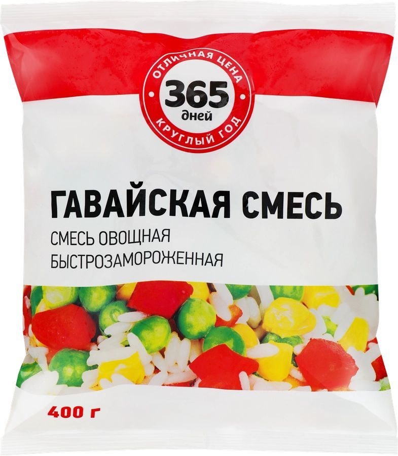 Смесь овощная 365 ДНЕЙ Гавайская, 400г - 10 шт.