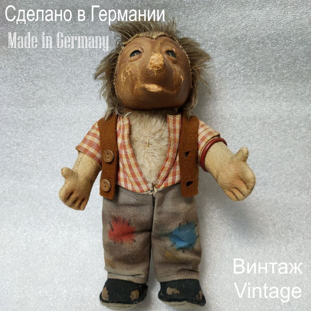 Кукла винтажная "Ежик" Германия Steiff Mecki & Micki