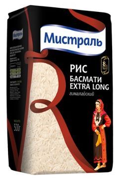 Рис МИСТРАЛЬ Басмати Extra Long , 500 г