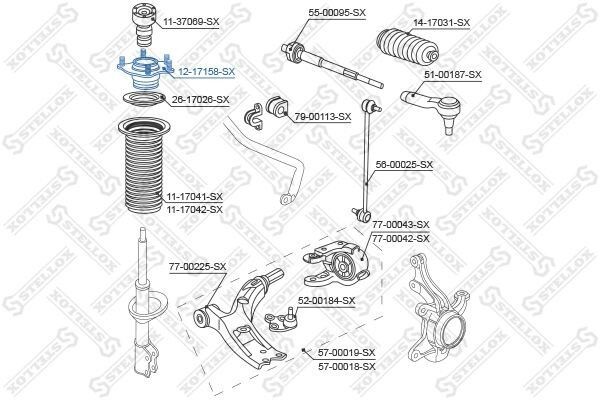 Опора пер.амортизатора Honda CR-V RE3/RE4 2007-2012