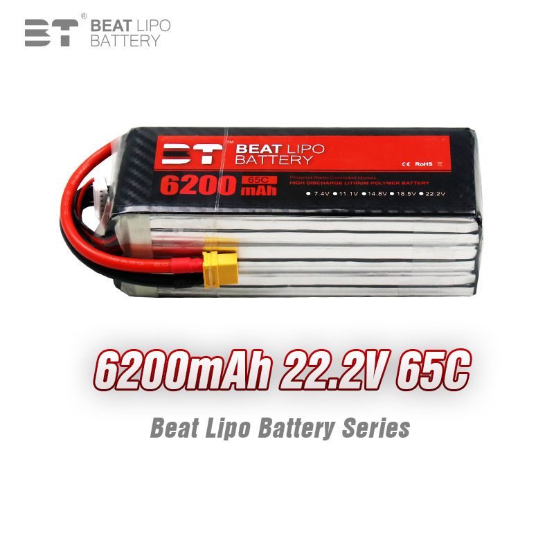 BT Beat 6S 6200mAh 65C XT60 Lipo battery BT Beat 6S 6200mAh 65C XT60 Lipo battery
