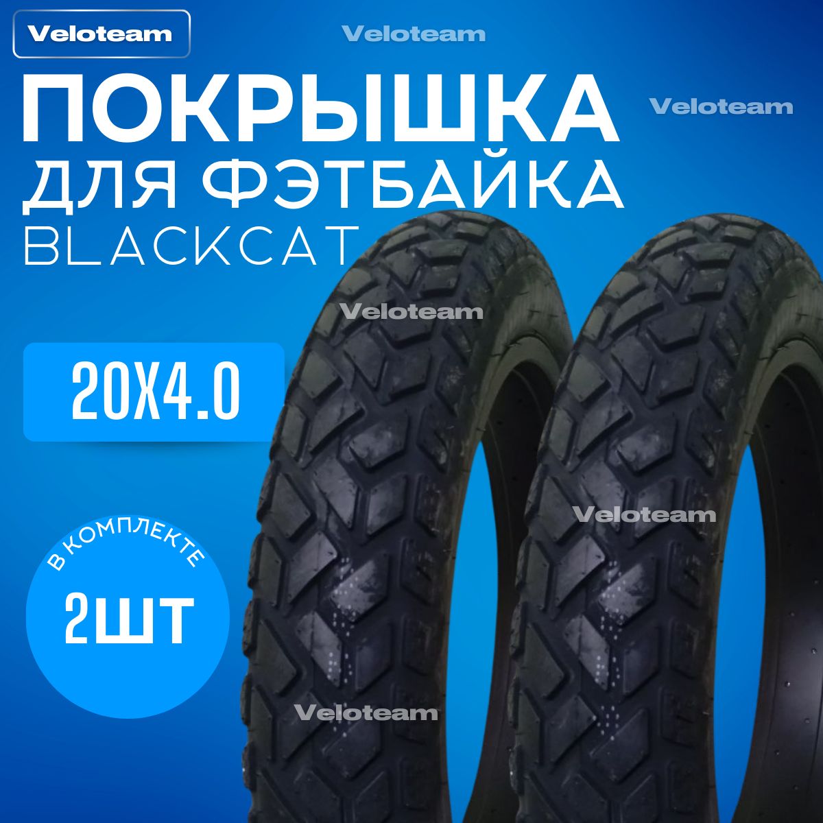 ПокрышкадляфэтбайкаBLACKCAT20*4.0,Fatbike(2шт)