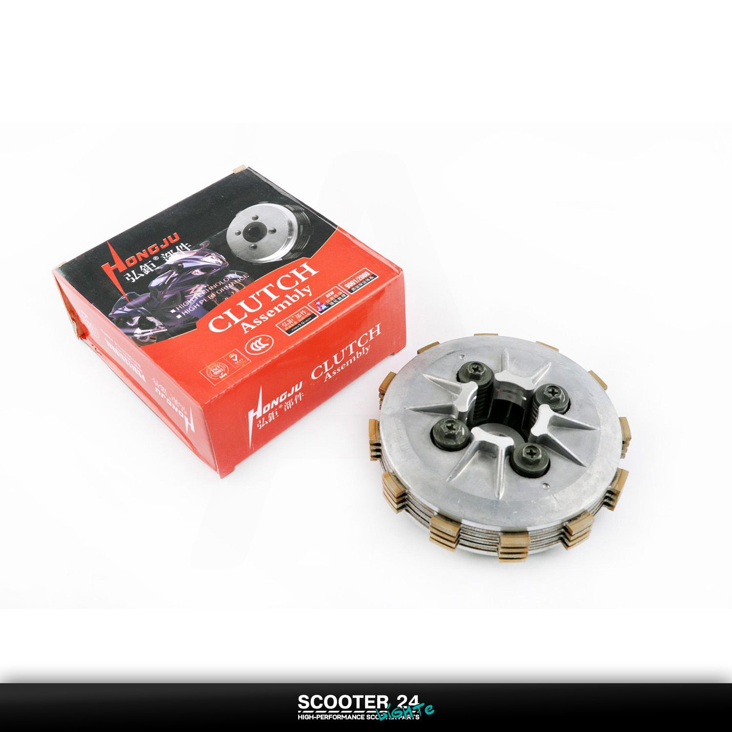 Корзина муфты сцепления в сборе с дисками сцепления на мопед Suzuki GT / Сузуки ГТ