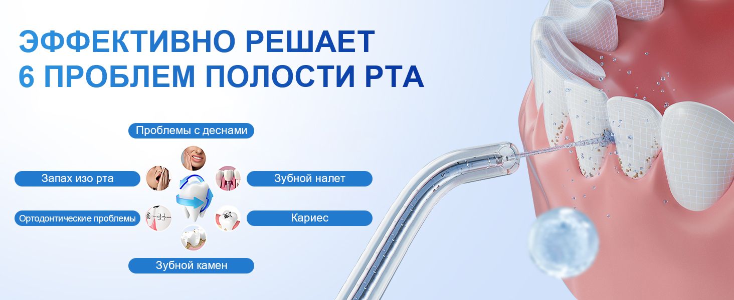 Ирригатор для полости рта портативный, иригатора для зубов 5 насадок 4(图2)