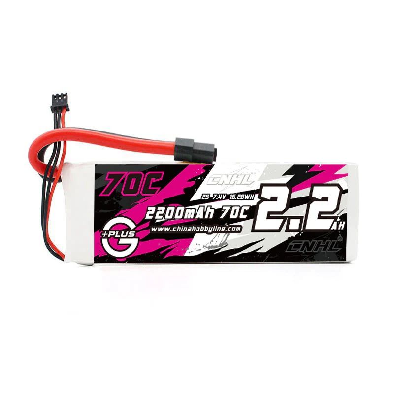 CNHL 2200mAh 7.4V 2S 70C Lipo Battery