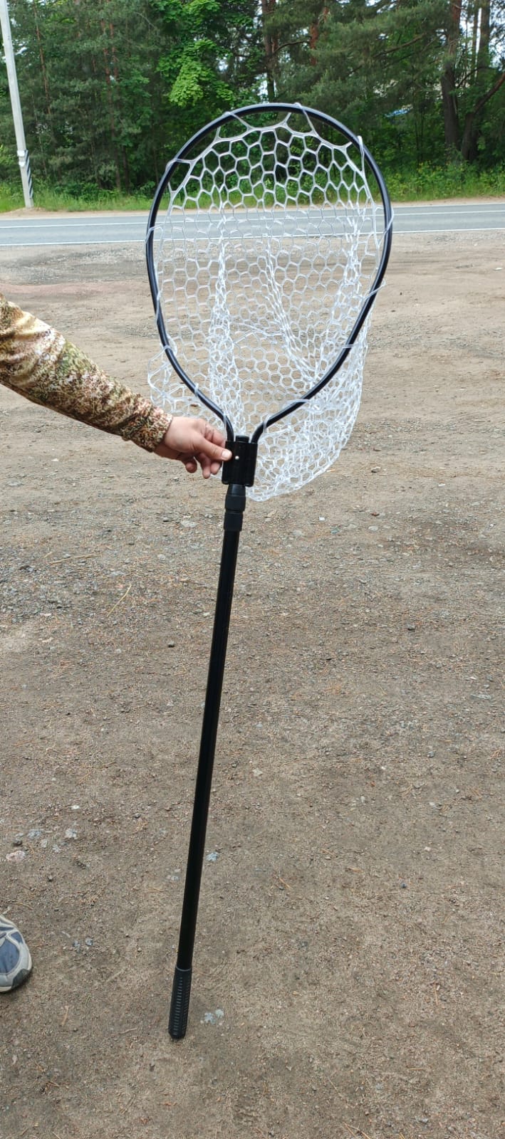 Подсачек, белый, силикон, овальный, длина 3м