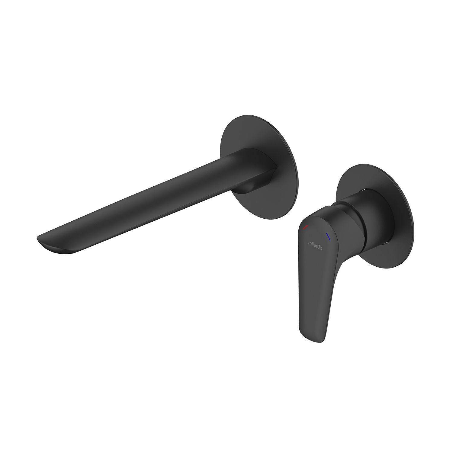 Фото товара на маркетплейсе ozon Встраиваемый смеситель для раковины, латунь, черный матовый, Milardo, Dale, DALBL00M65