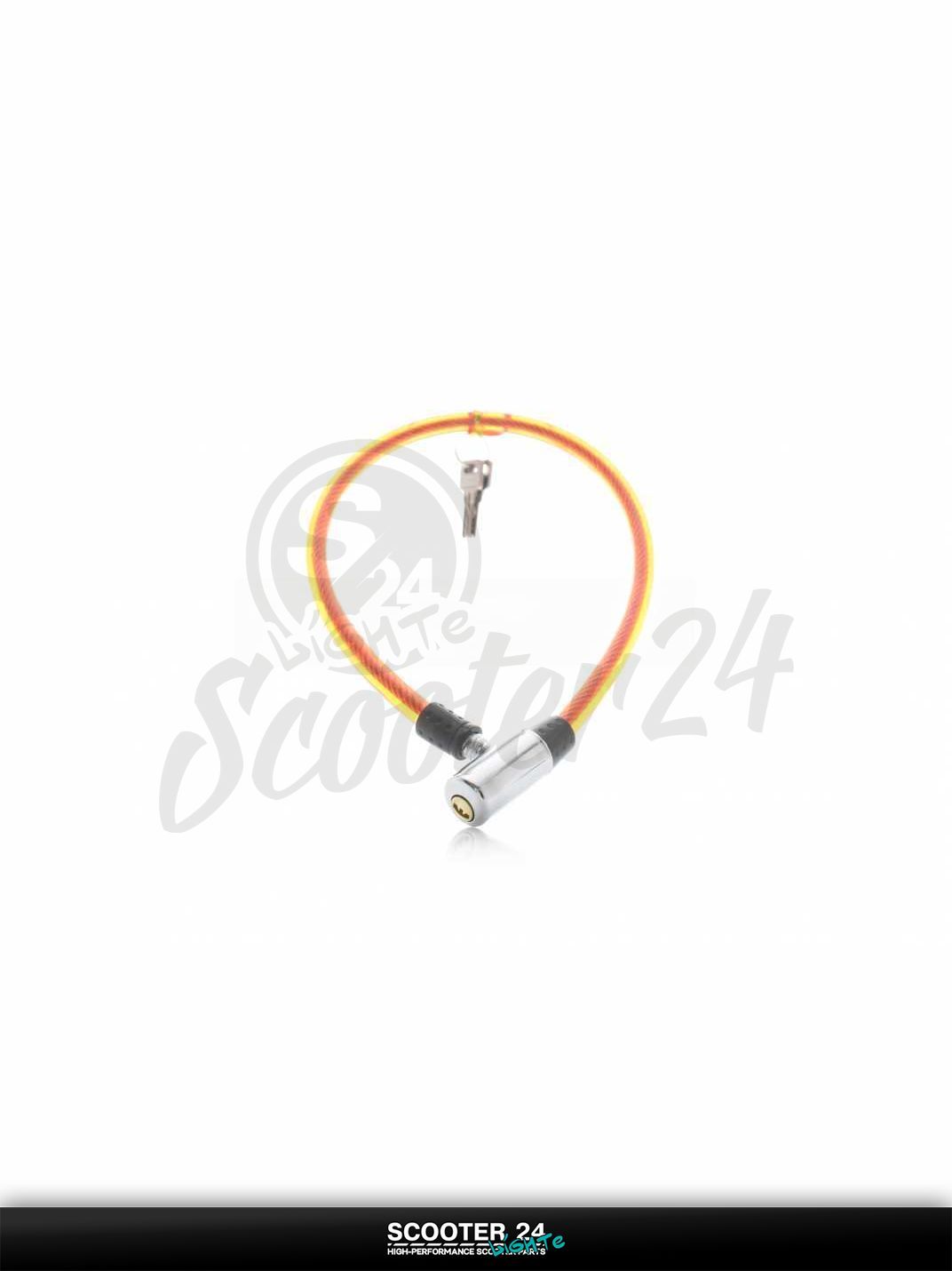 Трос противоугонный L 570, d11, два ключа для пристегивания (красный) #SUO-006