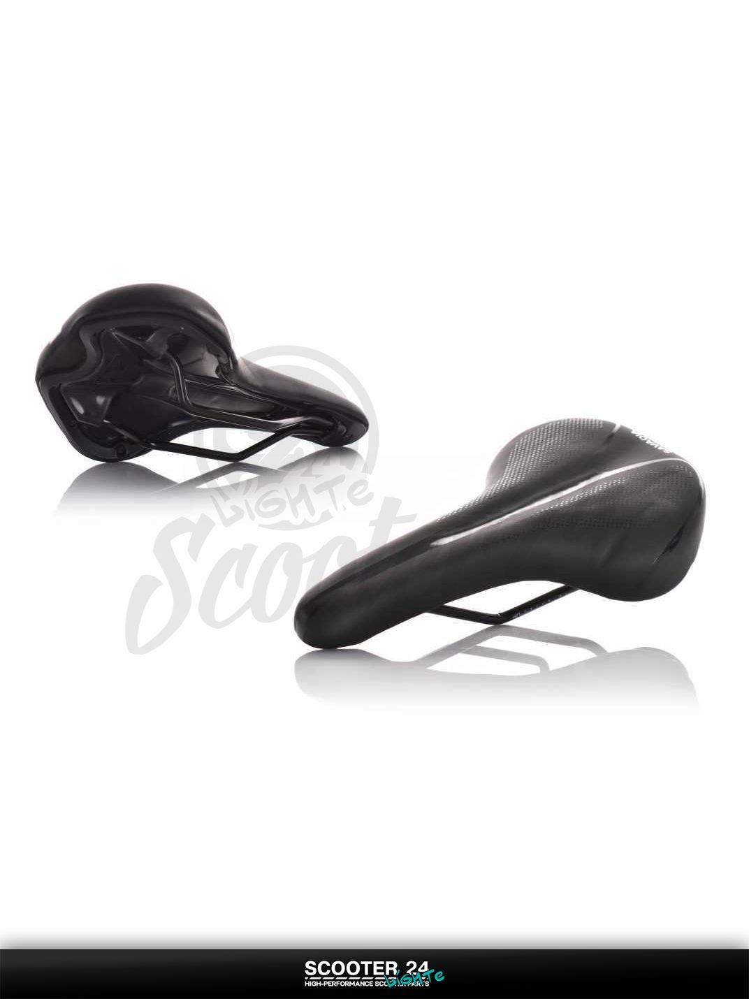 Седло на велосипед универсальное вело спортивное, черно-синее