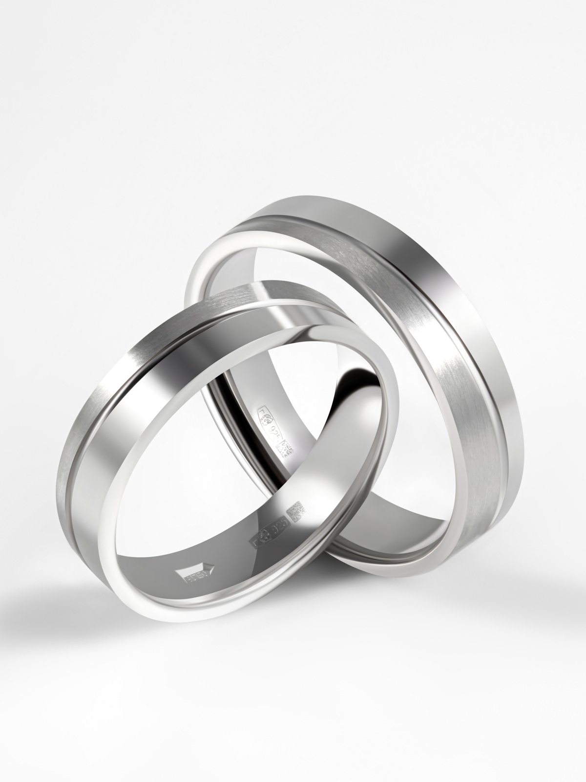 Кольцо обручальное серебро 925