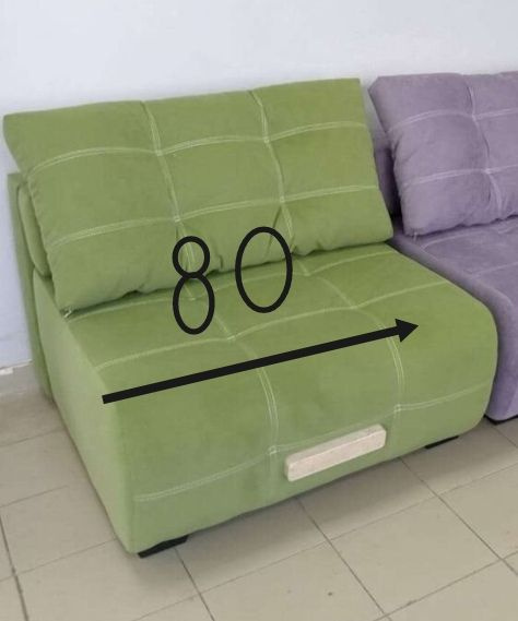 Кресло-кровать, 80х110х70 см,салатовый #1