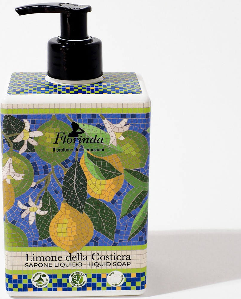 Florinda / Флоринда Жидкое мыло Limone della Costiera туалетное с ароматом лимона 500мл / гигиена и уход #1