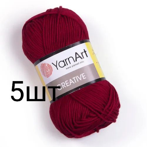 Пряжа для вязания YarnArt Creative, 100% хлопок 50гр/85м 5 штук, 238 бордовый  #1