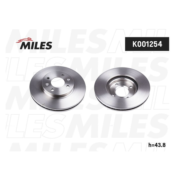 Диск тормозной MILES K001254 передний - купить по низкой цене в ...