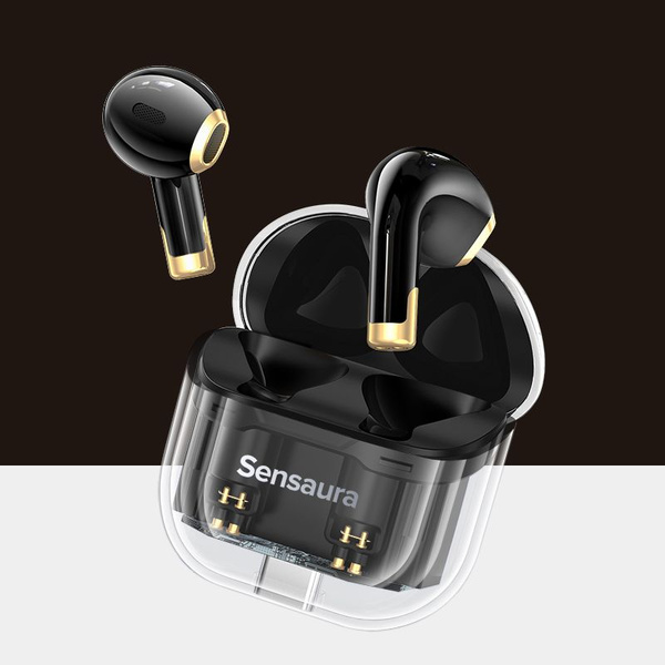 Наушники Полноразмерные Sensaura Transparent Bluetooth Earphones ...