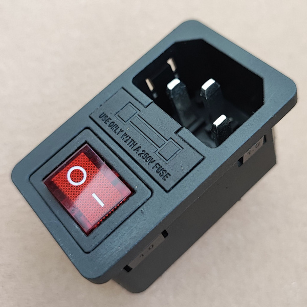6 шт. Разъём питания 220В AC-013 (AC-01) IEC320 C-14 с переключателем и ...