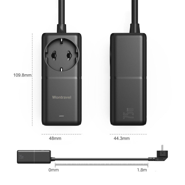 Сетевое зарядное устройство MIVO MС-751, USB Type-C, USB 3.0 Type-A ...