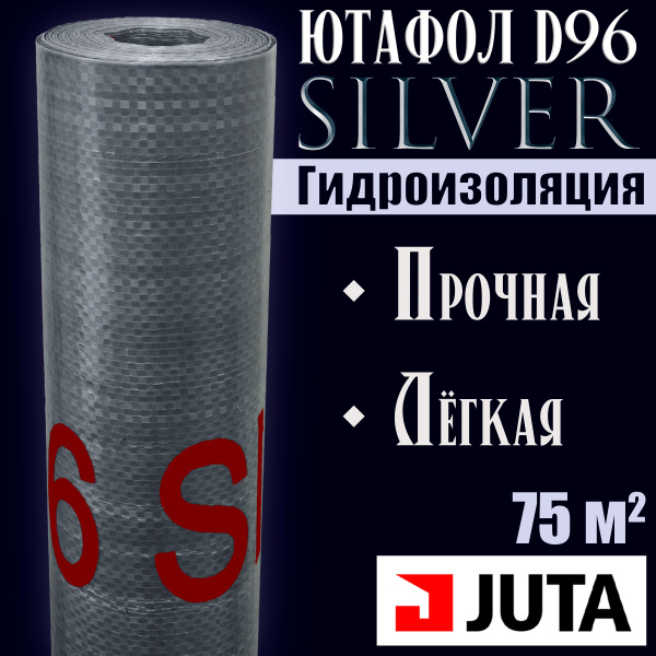 Подкровельная гидроизоляционная плёнка Juta Ютафол Д 96 Сильвер 1.5х50м ...