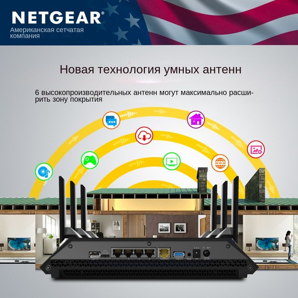Роутер NETGEAR R8000, черный, 2.4 ГГц купить по низкой цене с доставкой ...